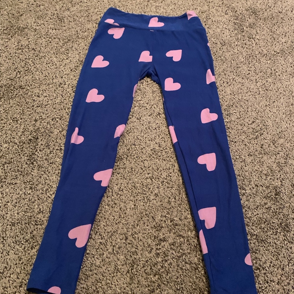 Brand New blue with hearts leggings lularoe